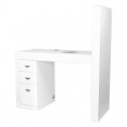 Manicure table SONIA 310 with fan, right, white